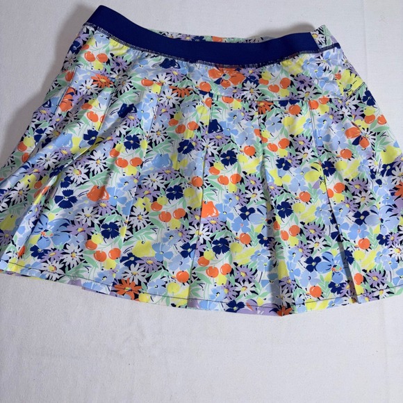 RLX Ralph Lauren Pants - RLX Ralph Lauren Golf Skort Medium Blue Floral Fruit New Water Repellent Pleated